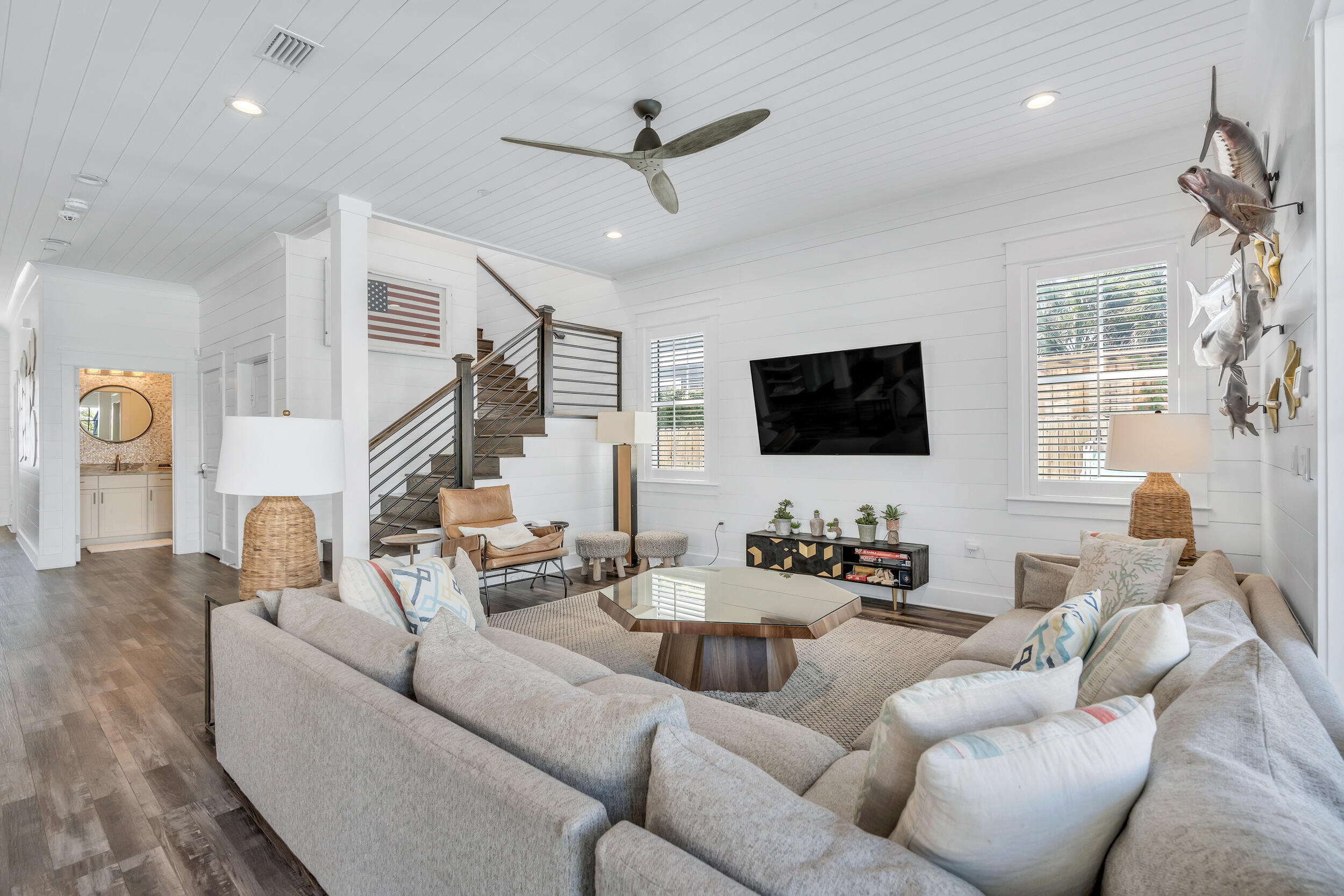 88 Pompano Street Destin, FL 32541 - Photo 39 of 109 a living room with furniture kitchen view and a window