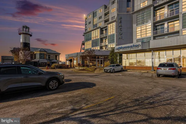 a car parked in front of a building