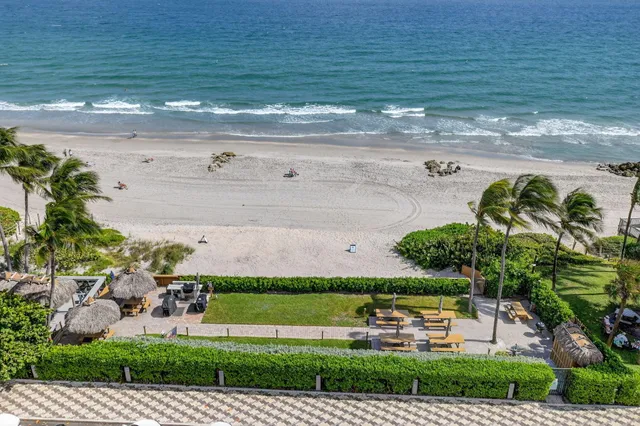 a view of an ocean and a beach