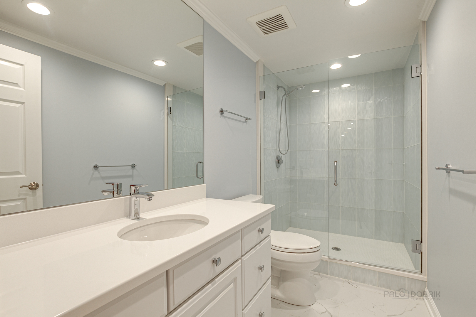 1127 South Ridge Road Lake Forest, IL 60045 - Photo 27 of 35 a bathroom with a shower sink vanity mirror and toilet