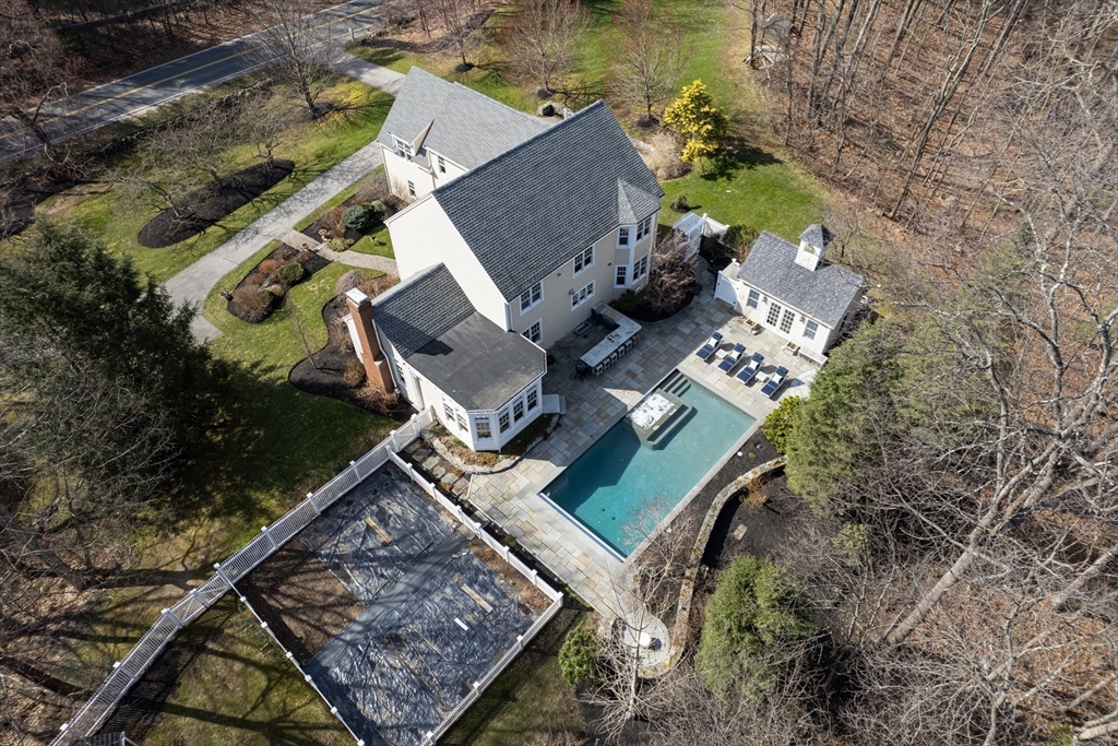 55 Depot Road Boxford, MA 01921 - Photo 13 of 42 an aerial view of house with backyard