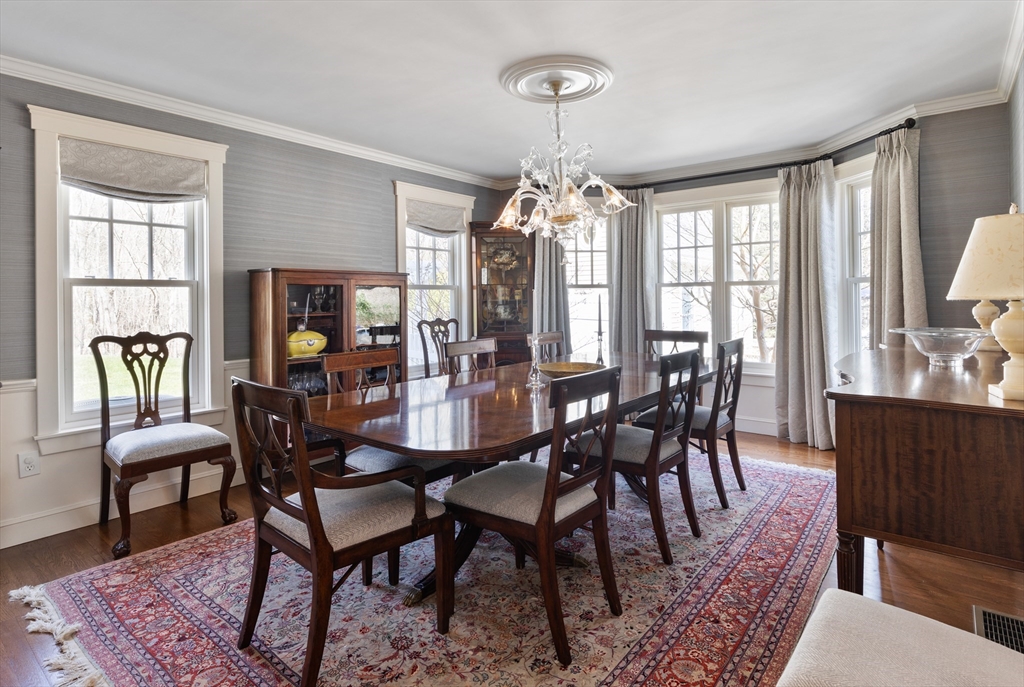 55 Depot Road Boxford, MA 01921 - Photo 26 of 42 a view of a dining room with furniture window and wooden floor
