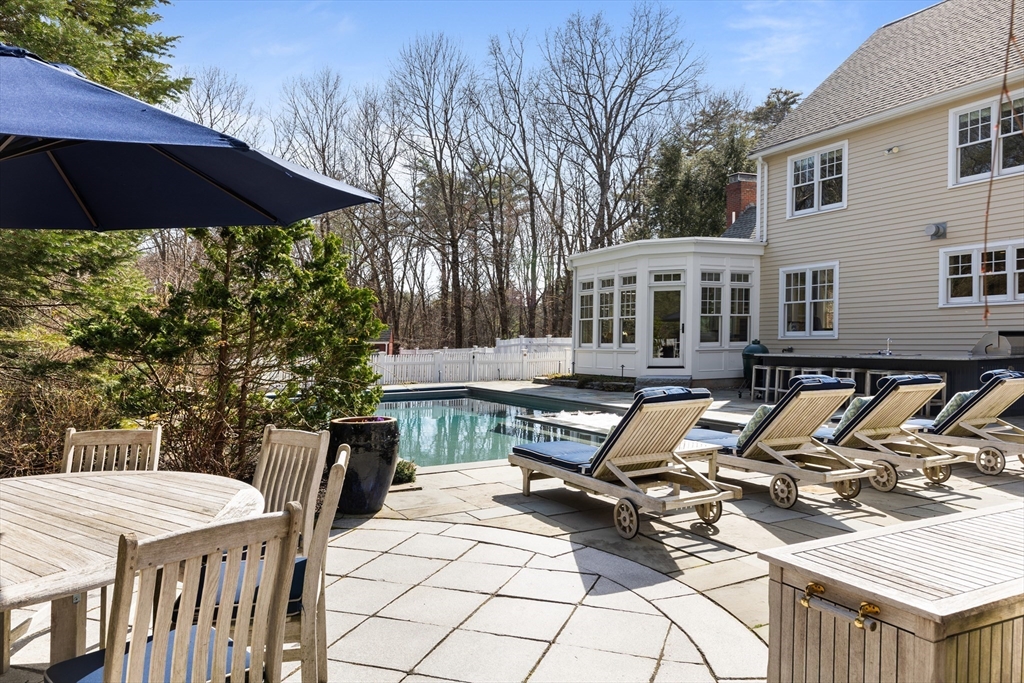 55 Depot Road Boxford, MA 01921 - Photo 4 of 42 a view of a patio with furniture and yard