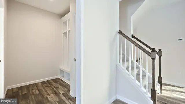 a view of an entryway with staircase