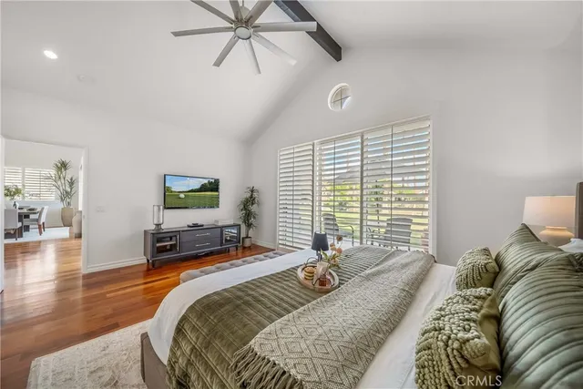 a bed room with a bed and a couch