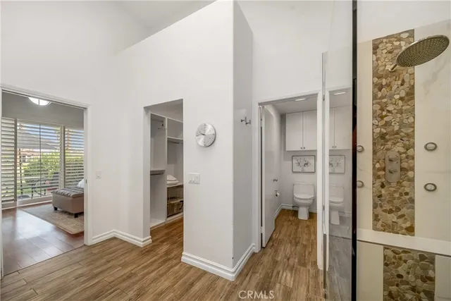 a living room with patio furniture