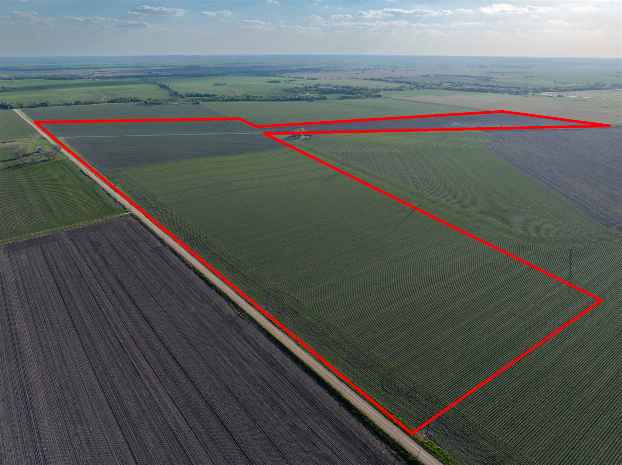 0 Romberg Road Bartlett, TX 76511 - Photo 2 of 15 View of rural area with extensive farmland and property parcel outlined