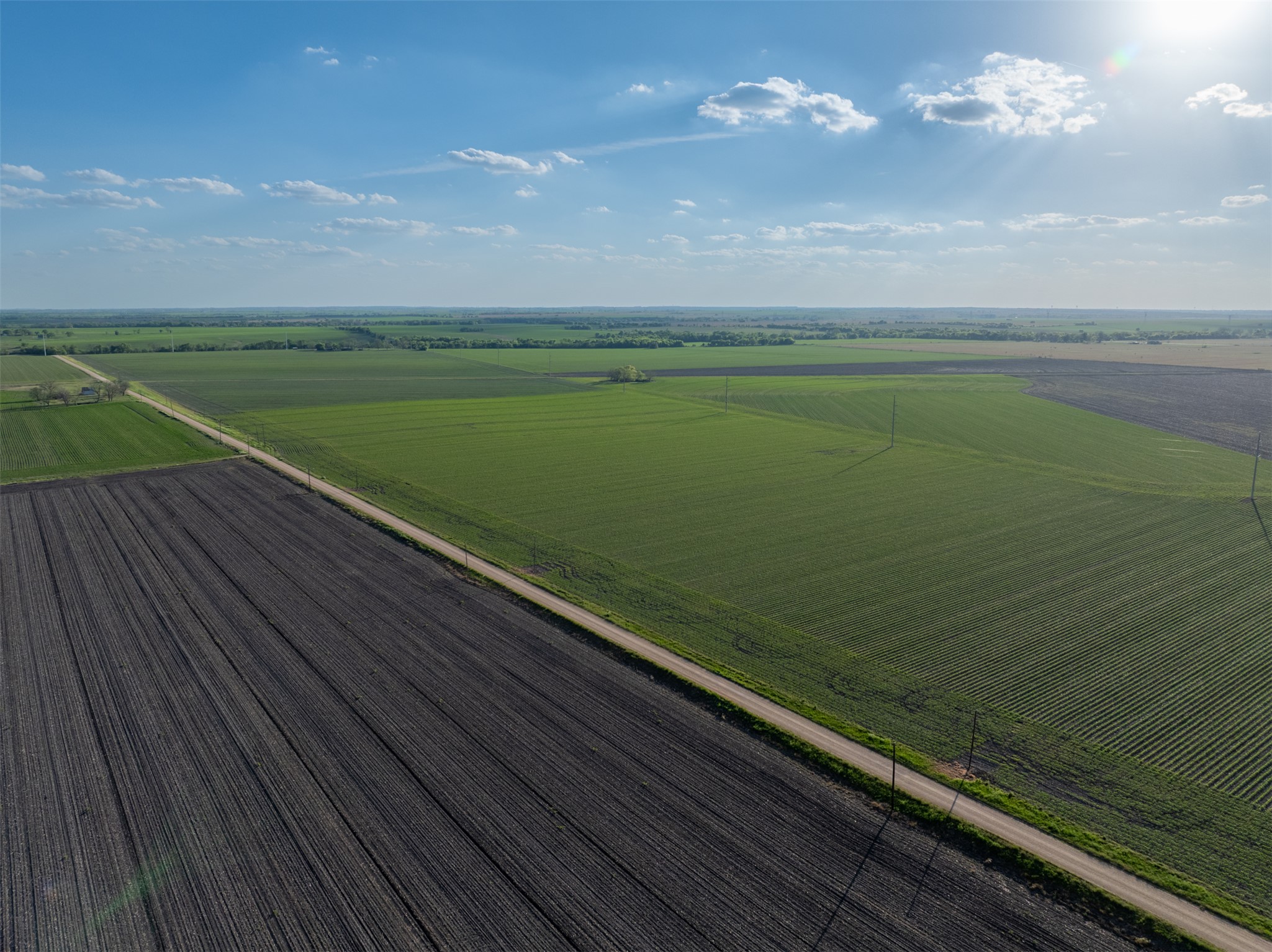 0 Romberg Road Bartlett, TX 76511 - Photo 8 of 15 Aerial view of sparsely populated area featuring rows of crops