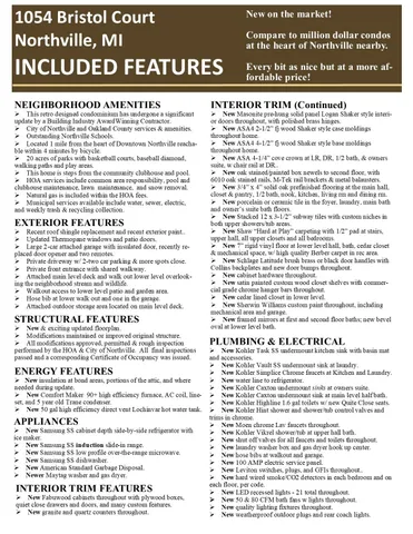 $599,900 | 1054 Bristol Court, Northville, MI 48167