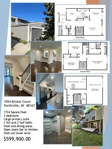 $599,900 | 1054 Bristol Court, Northville, MI 48167