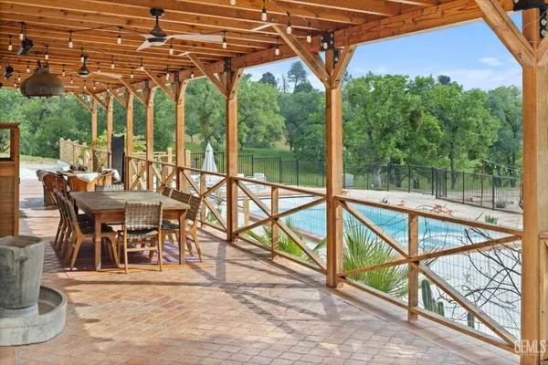 a outdoor space with lots of tables and chairs