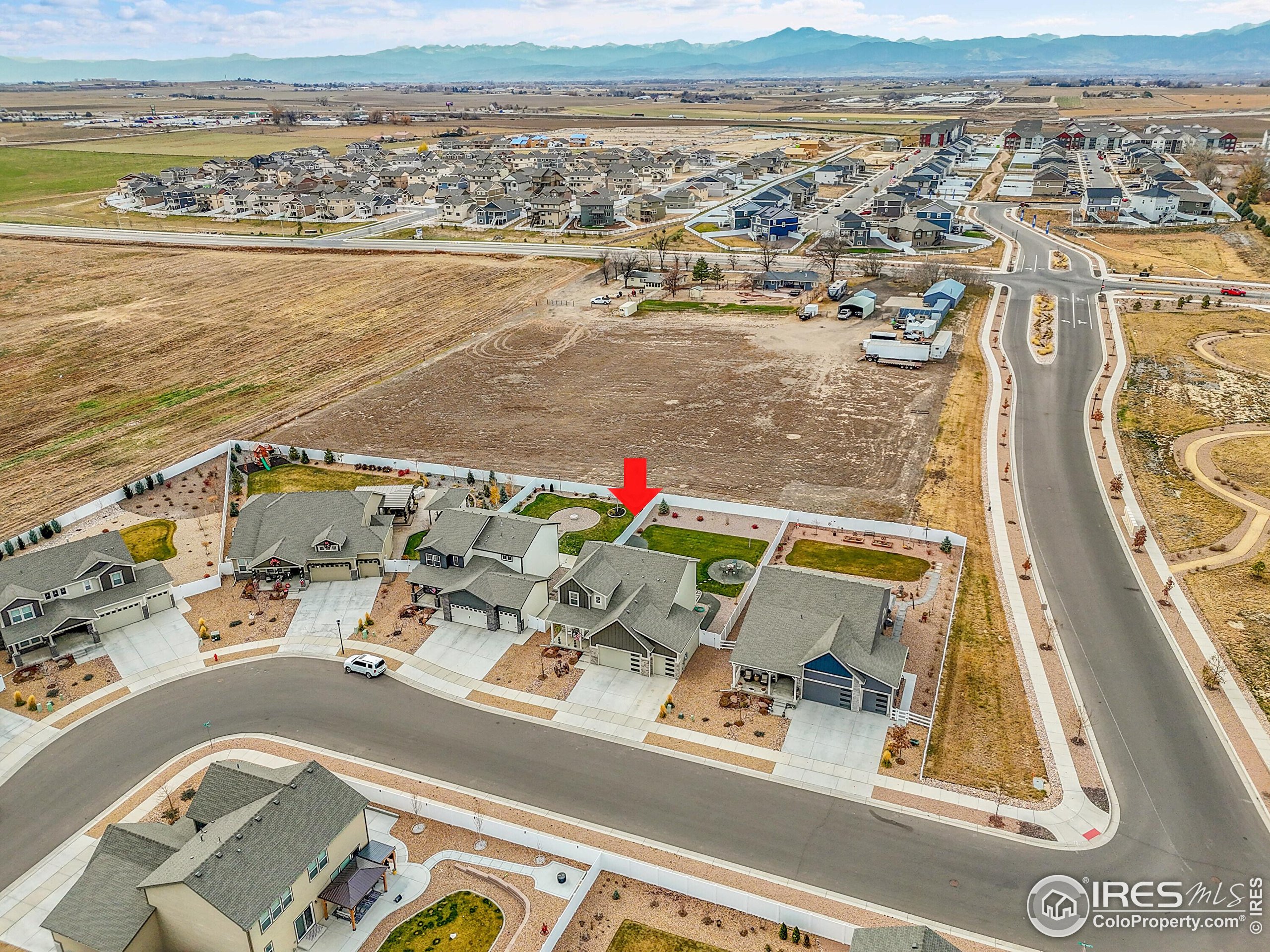 2538 Doe Rdg Way Johnstown, CO 80534 - Photo 32 of 33 an aerial view of residential houses with outdoor space