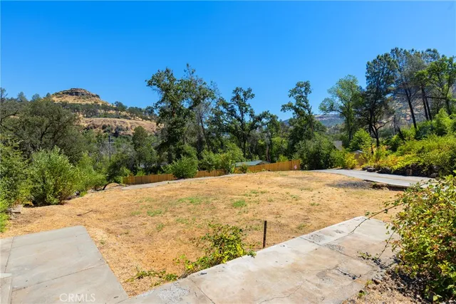 a view of a backyard