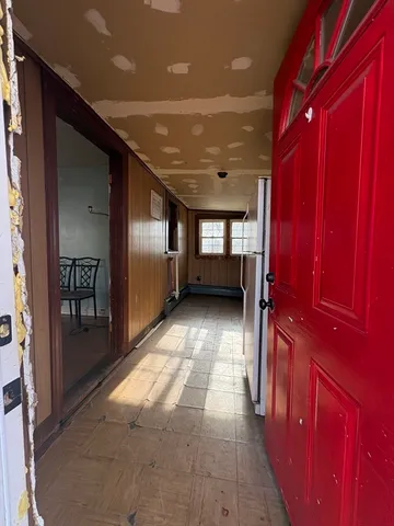 a view of gallery with windows