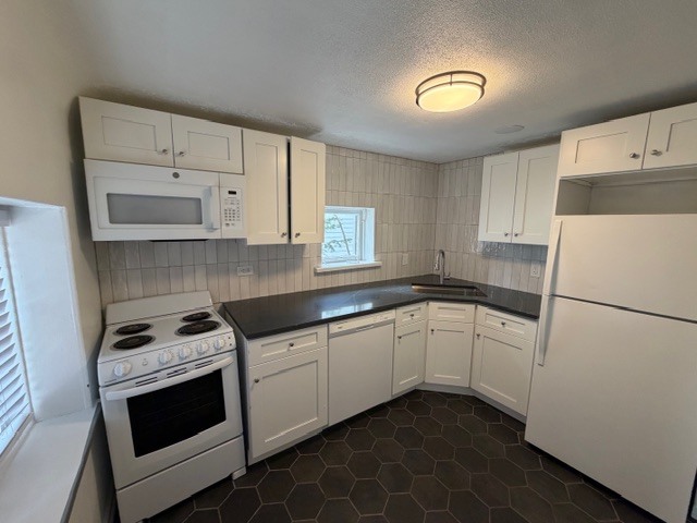5938 Dunham Road Downers Grove, IL 60516 - Photo 8 of 16 a kitchen with granite countertop white cabinets and white appliances