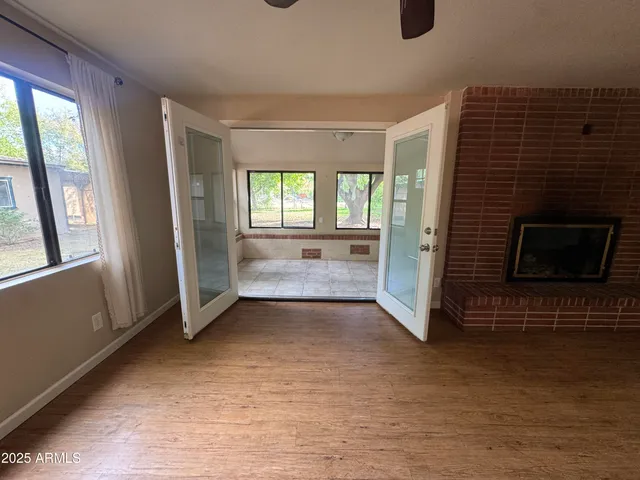 a view of livingroom with hardwood floor and window