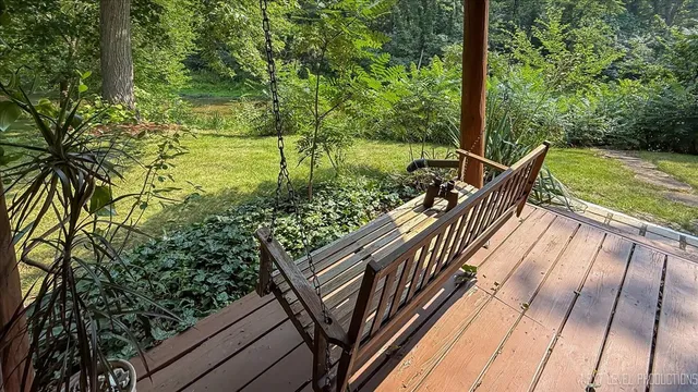 a view of outdoor space with garden