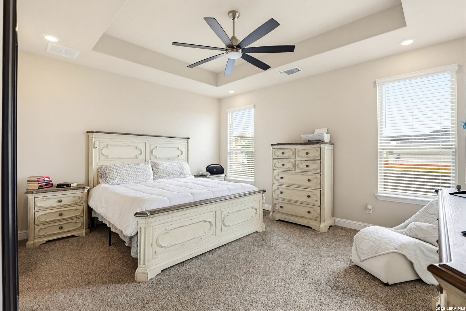 4174 Garden Path Marion, TX 78124 - Photo 10 of 21 a bedroom with a bed and a couch