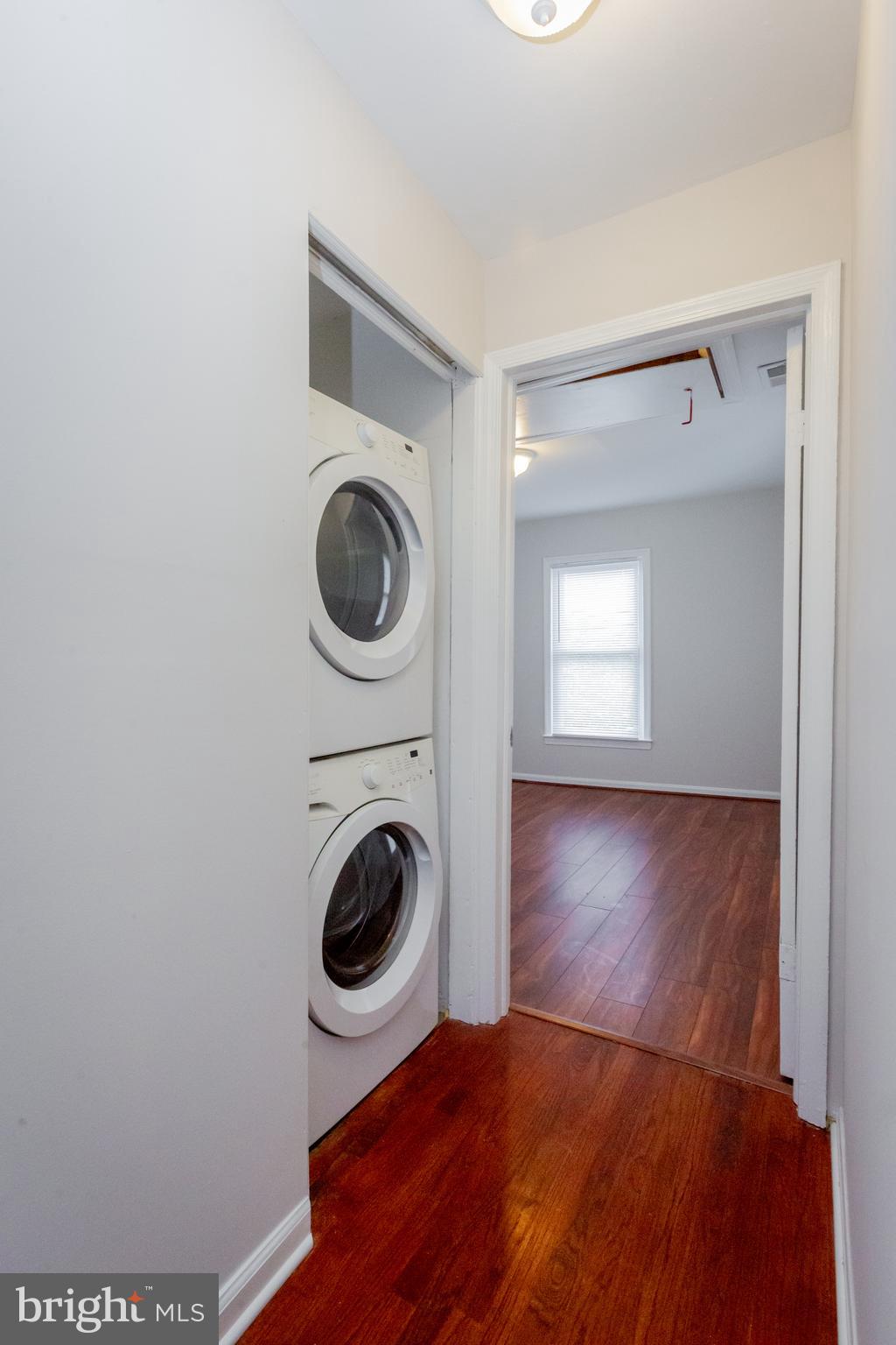 2129 Channing Street Northeast Washington, DC 20018 - Photo 28 of 37 a view of a bedroom with washer and dryer