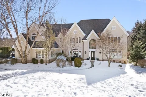 a view of multiple houses with snow and yard