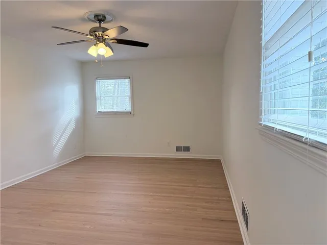 an empty room with a window