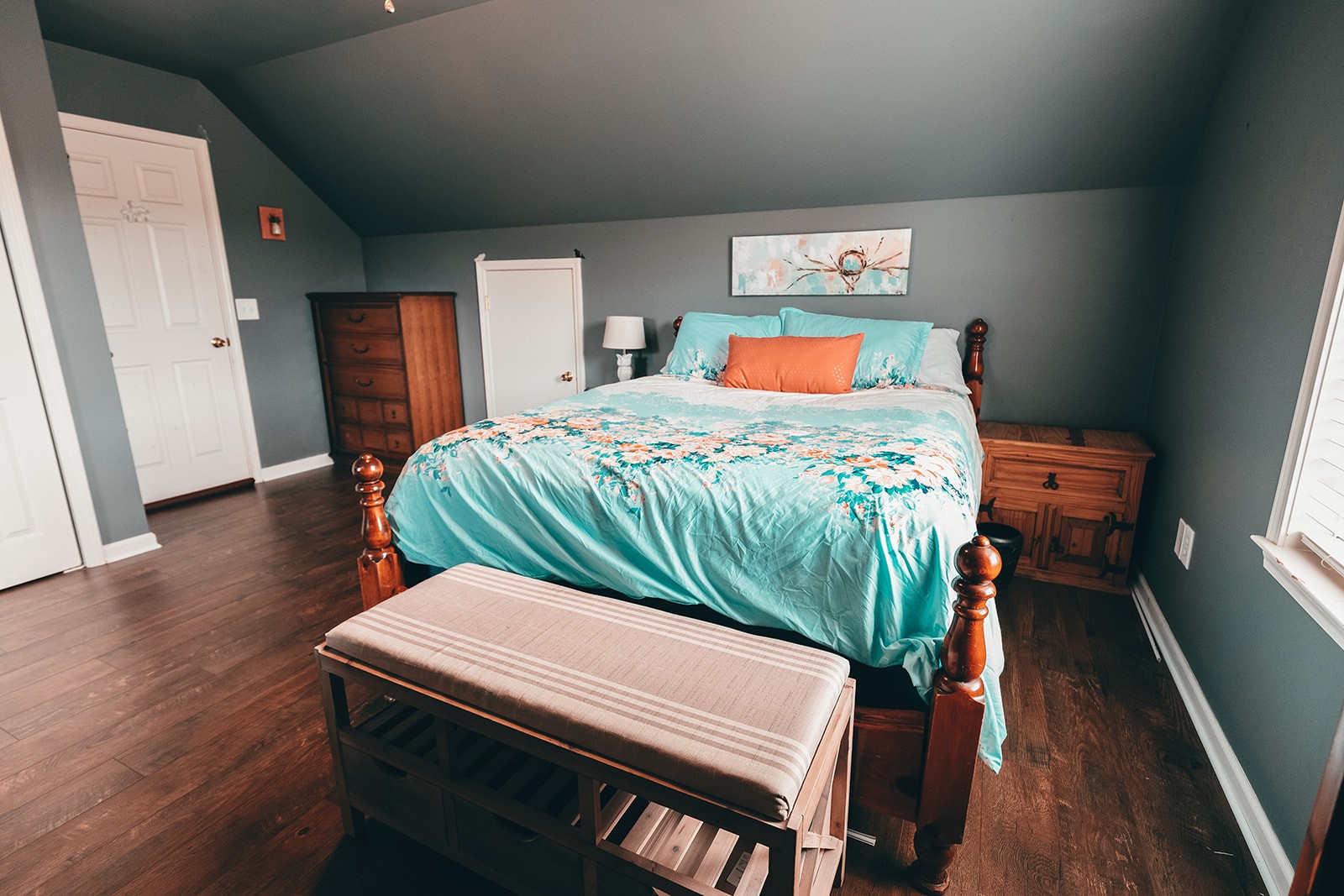 1914 Dr Robinson Rd Spring Hill Spring Hill, TN 37174 - Photo 34 of 44 a bedroom with a bed and wooden floor