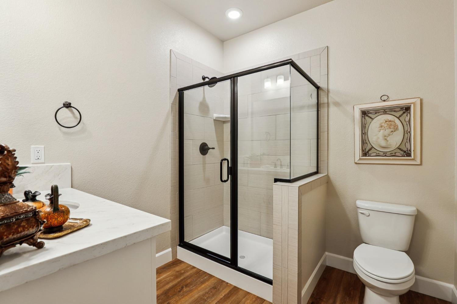 1124 North Palmer Road Galt, CA 95632 - Photo 28 of 41 a bathroom with a toilet a sink and a shower