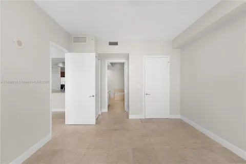 a view of small space with racks on the wall