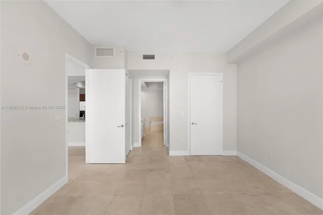 a view of small space with racks on the wall