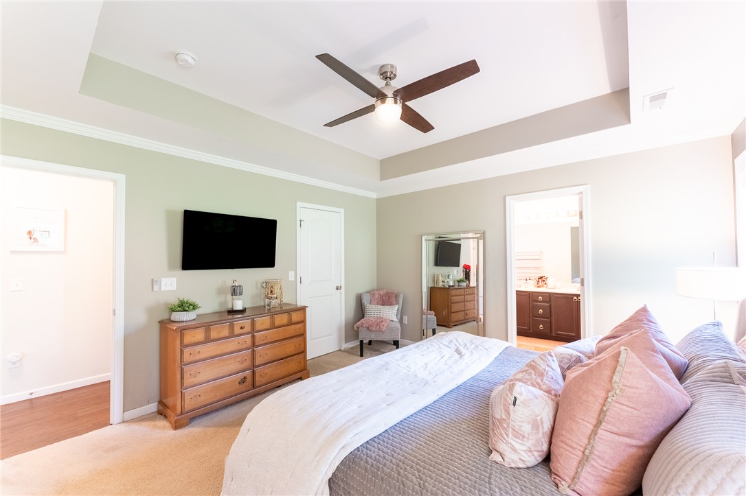 1012 Whirlaway Circle Anderson, SC 29621 - Photo 12 of 25 A tranquil primary bedroom suite with high ceilings and soft carpet welcomes you.