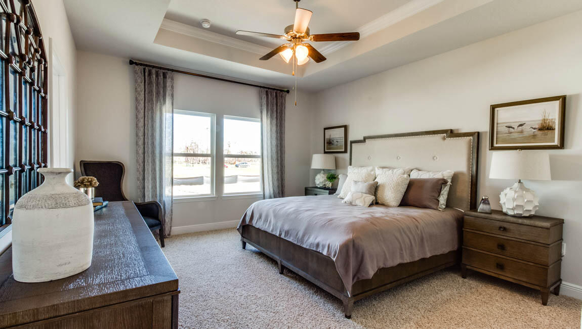 35 Krewe Circle, Unit LOT 15 Santa Rosa Beach, FL 32459 - Photo 11 of 23 a bedroom with a bed and a chandelier