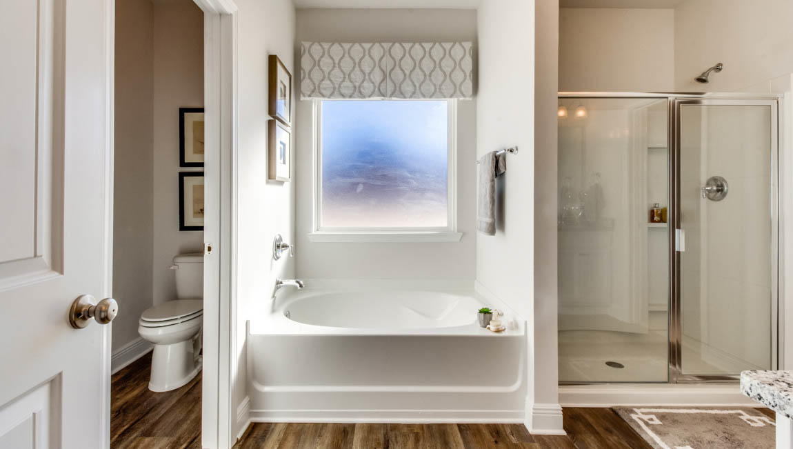 35 Krewe Circle, Unit LOT 15 Santa Rosa Beach, FL 32459 - Photo 13 of 23 a bathroom with a glass shower door