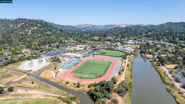 an aerial view of a city