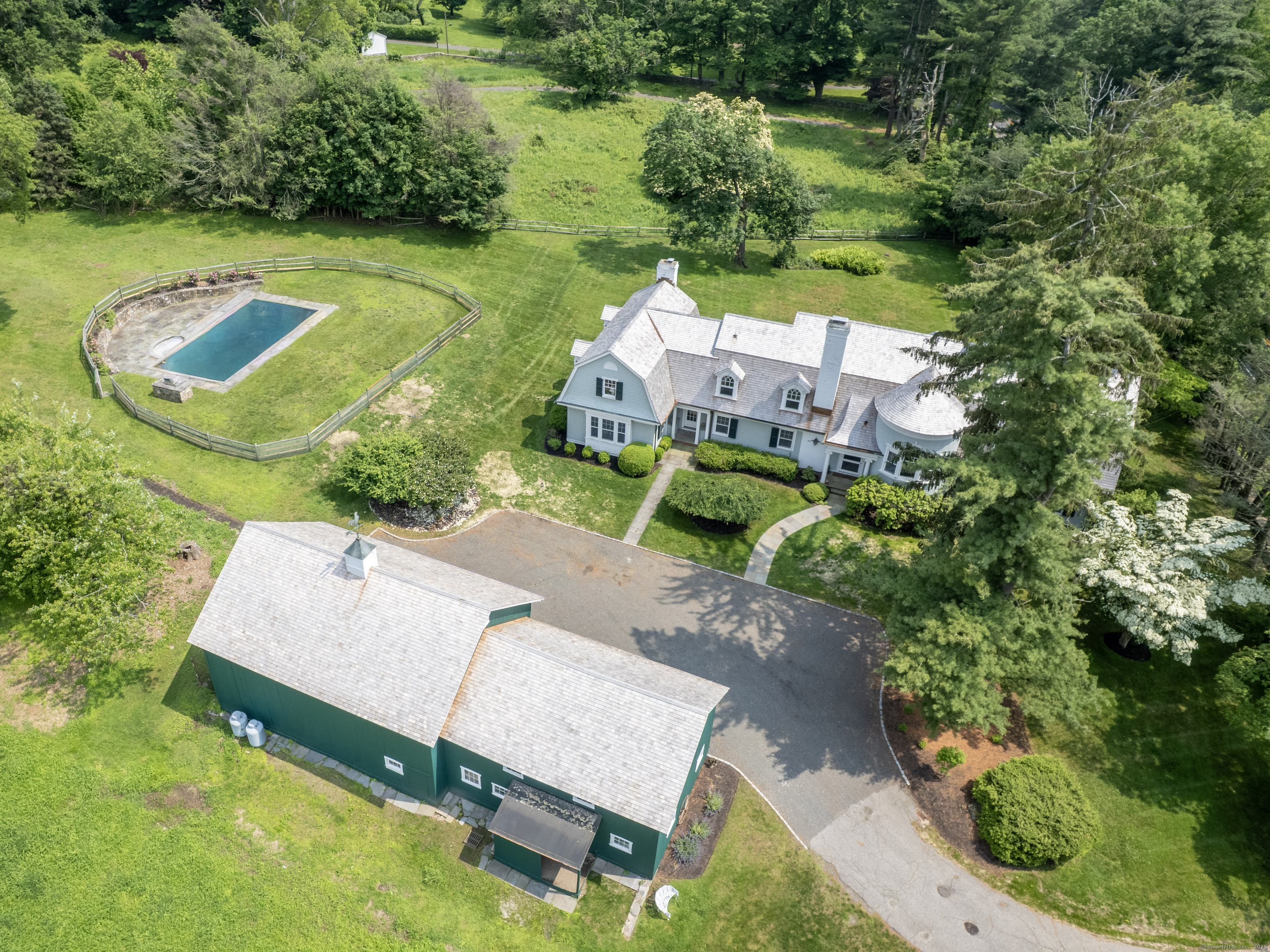 221 Greens Farms Road Westport, CT 06880 - Photo 2 of 39 an aerial view of a house having yard