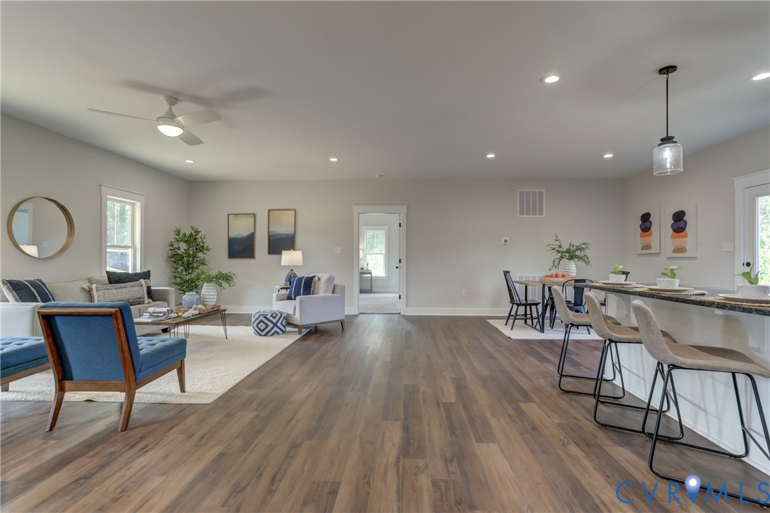 5306 St Pauls Church Road Goochland, VA 23063 - Photo 11 of 35 a living room with furniture and wooden floor