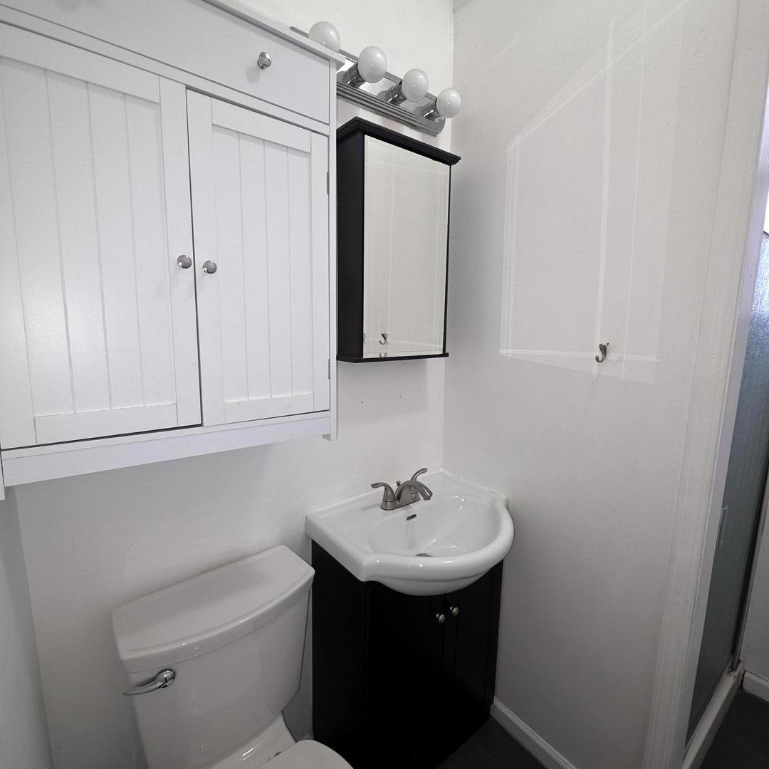 3301 West Potomac Avenue, Unit G Chicago, IL 60651 - Photo 17 of 18 a bathroom with a sink toilet and vanity