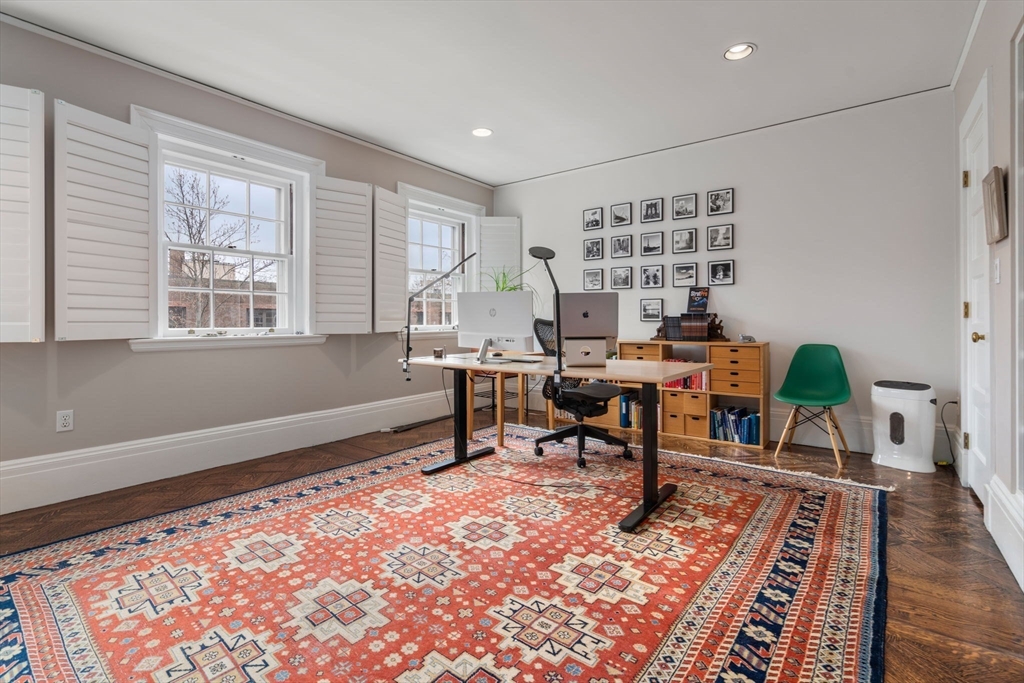 49 Garrison Road Brookline, MA 02445 - Photo 16 of 25 a workspace with furniture window and wooden floor