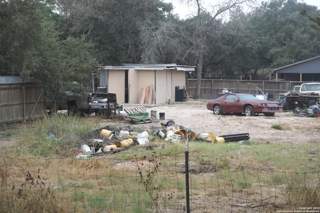 a front view of a house with patio