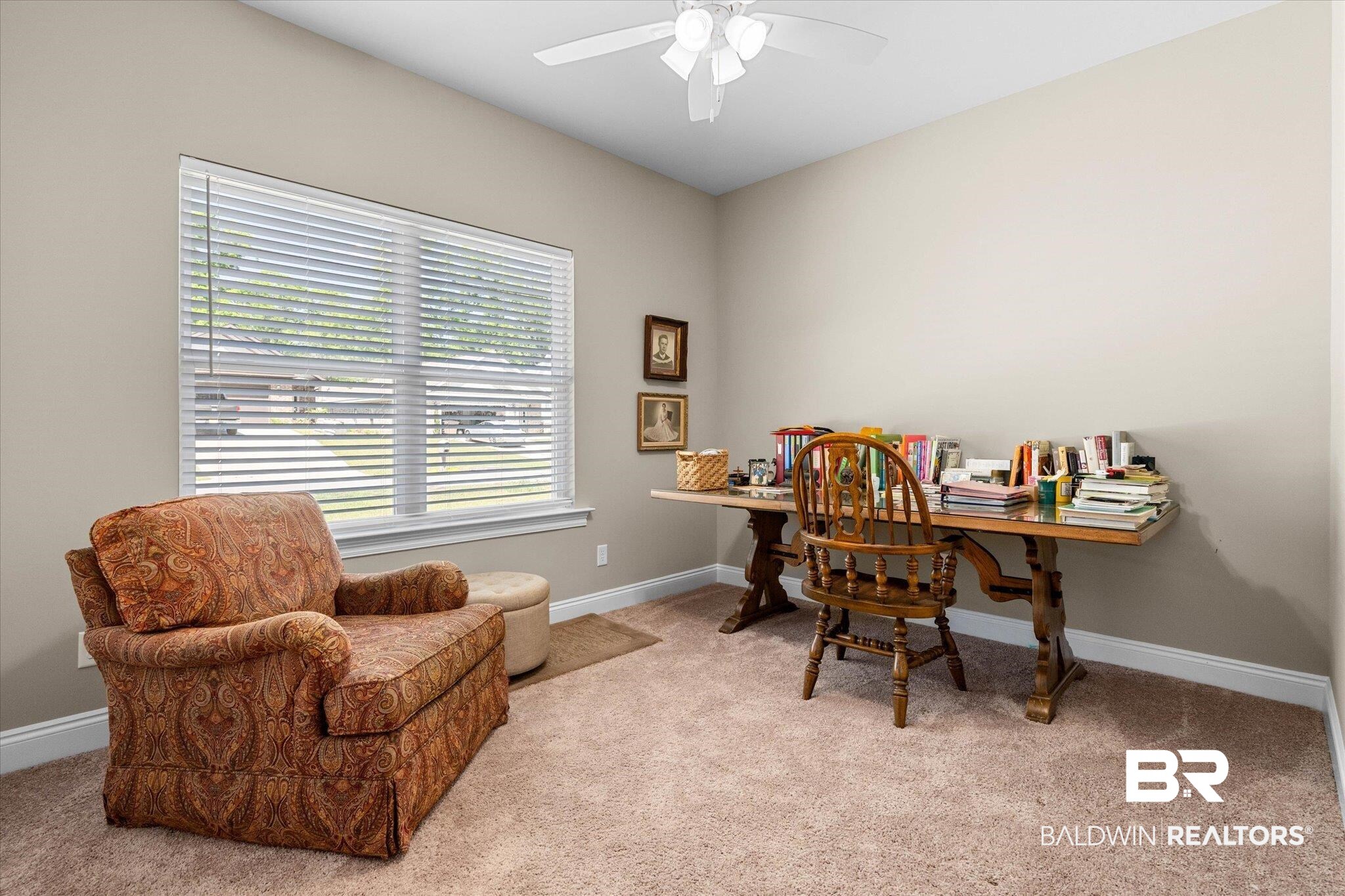 1101 Pinemont Drive Mobile, AL 36609 - Photo 12 of 18 Carpeted office space featuring baseboards and ceiling fan