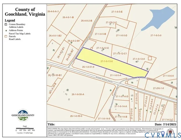 $275,000 | 0 Danieltown Road, Goochland, VA 23063