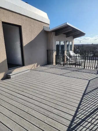 a view of a balcony