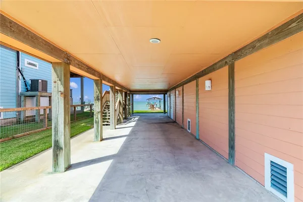 a view of a porch