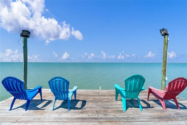 a view of a chairs in a patio
