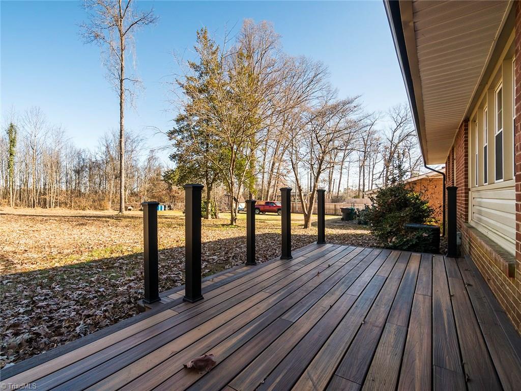 209 Edgeview Road High Point, NC 27260 - Photo 16 of 20 Beautiful wooden back deck overlooking spacious back yard. Great for entertainment.