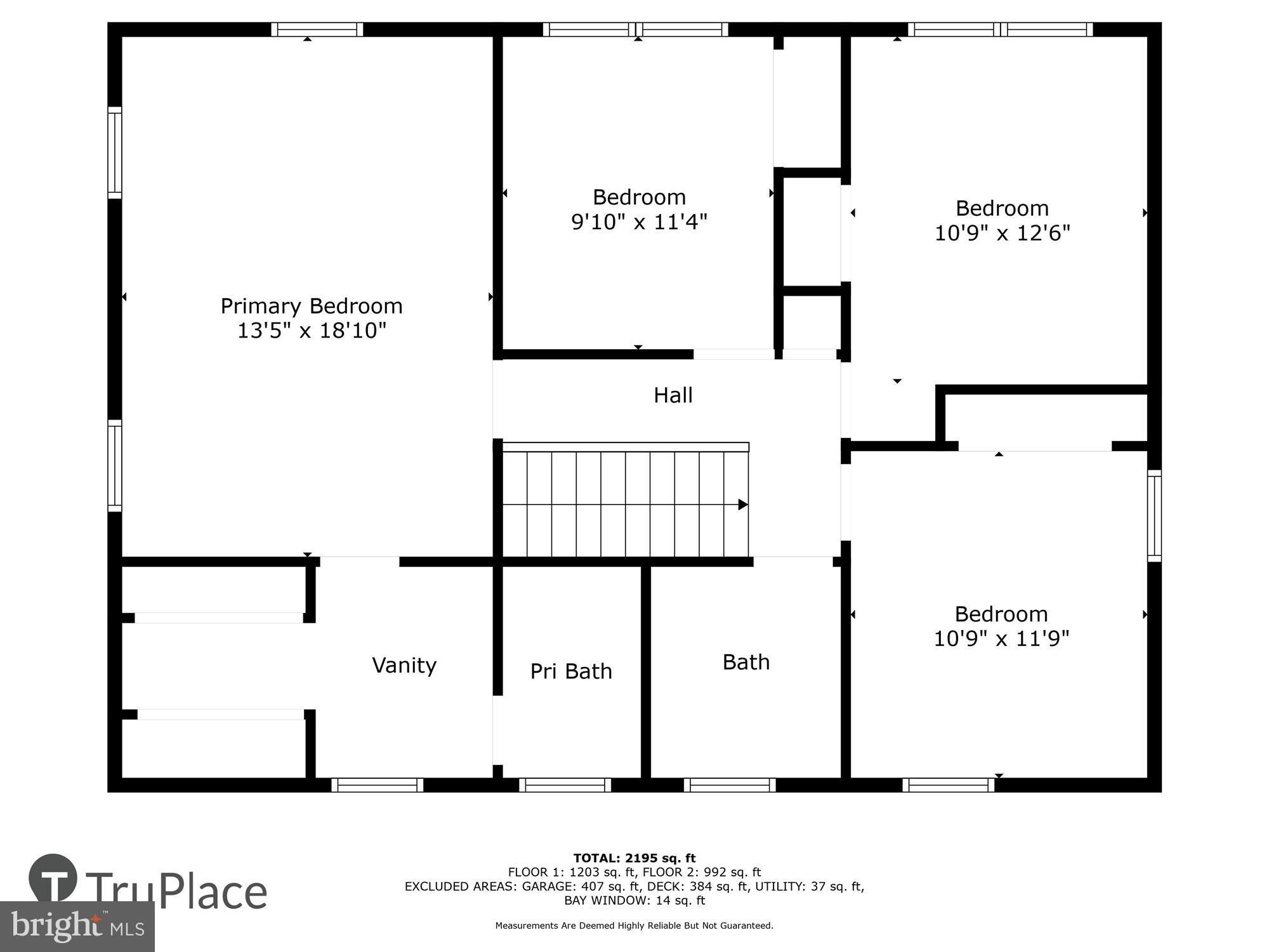 3109 Birchtree Lane Silver Spring, MD 20906 - Photo 51 of 100 Upper Level (Labels & Measurements)