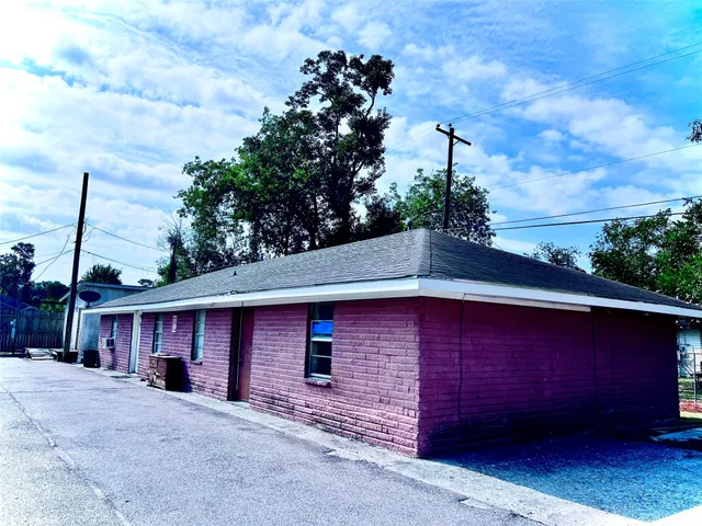 a view of a house with a patio