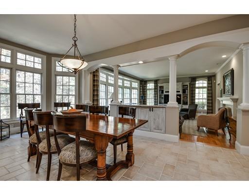 63 Goodnow Road Sudbury, MA 01776 - Photo 11 of 30 a dining room with furniture a chandelier and window