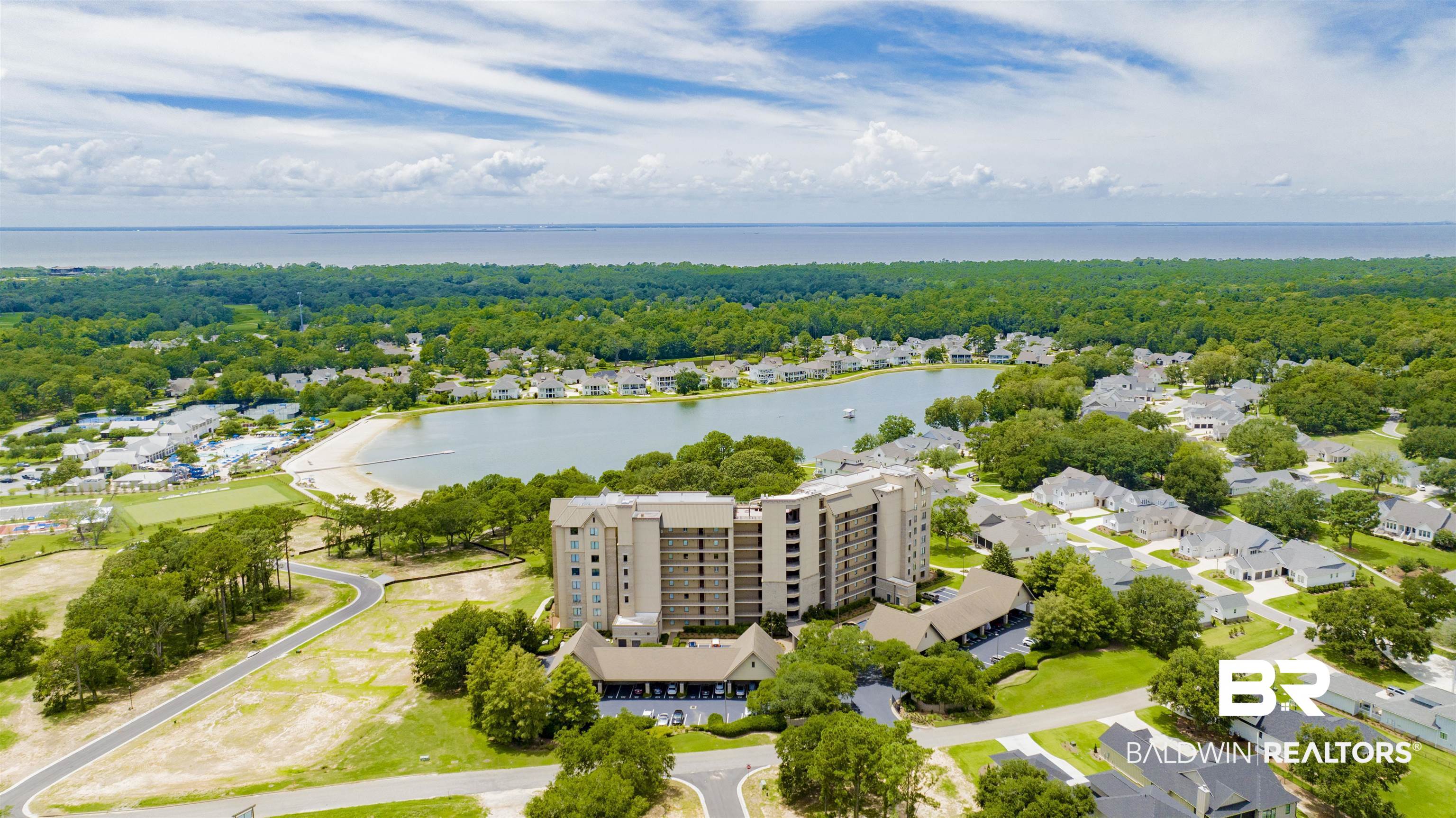 18269 Colony Drive, Unit 601 Fairhope, AL 36532 - Photo 35 of 47 Birds eye view of property with a water view