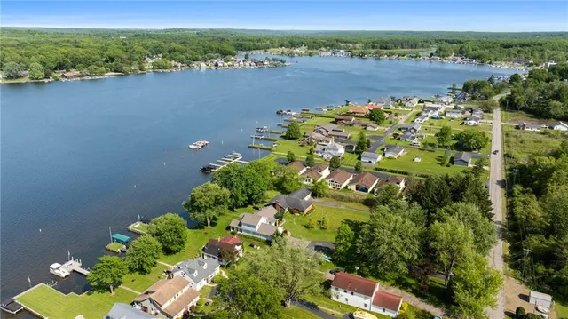 a view of a lake with a lake