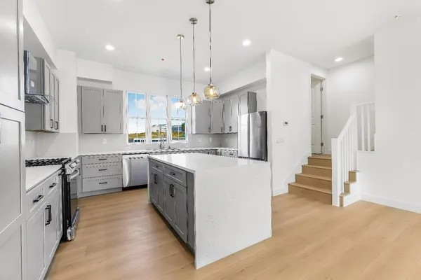 a view of small space with wooden floor